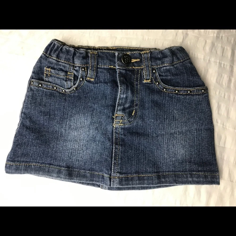 BABY HEADQUARTERS Hooded Cape & Jean Skirt 24M